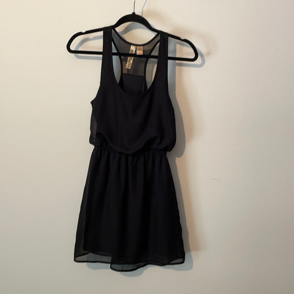 Casual black dress mid-thigh